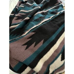 Vintage Biederlack Blanket Aztec Southwestern Throw Blanket 62x76” Mexico